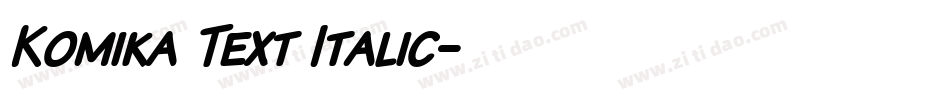 Komika Text Italic字体转换